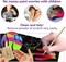 36+9 Scratch Art Paper Kit with Pre-Outlined Template ,4 Follow Boards 8 Scratch Pens 12 Crayons 4 Velvet Clothes